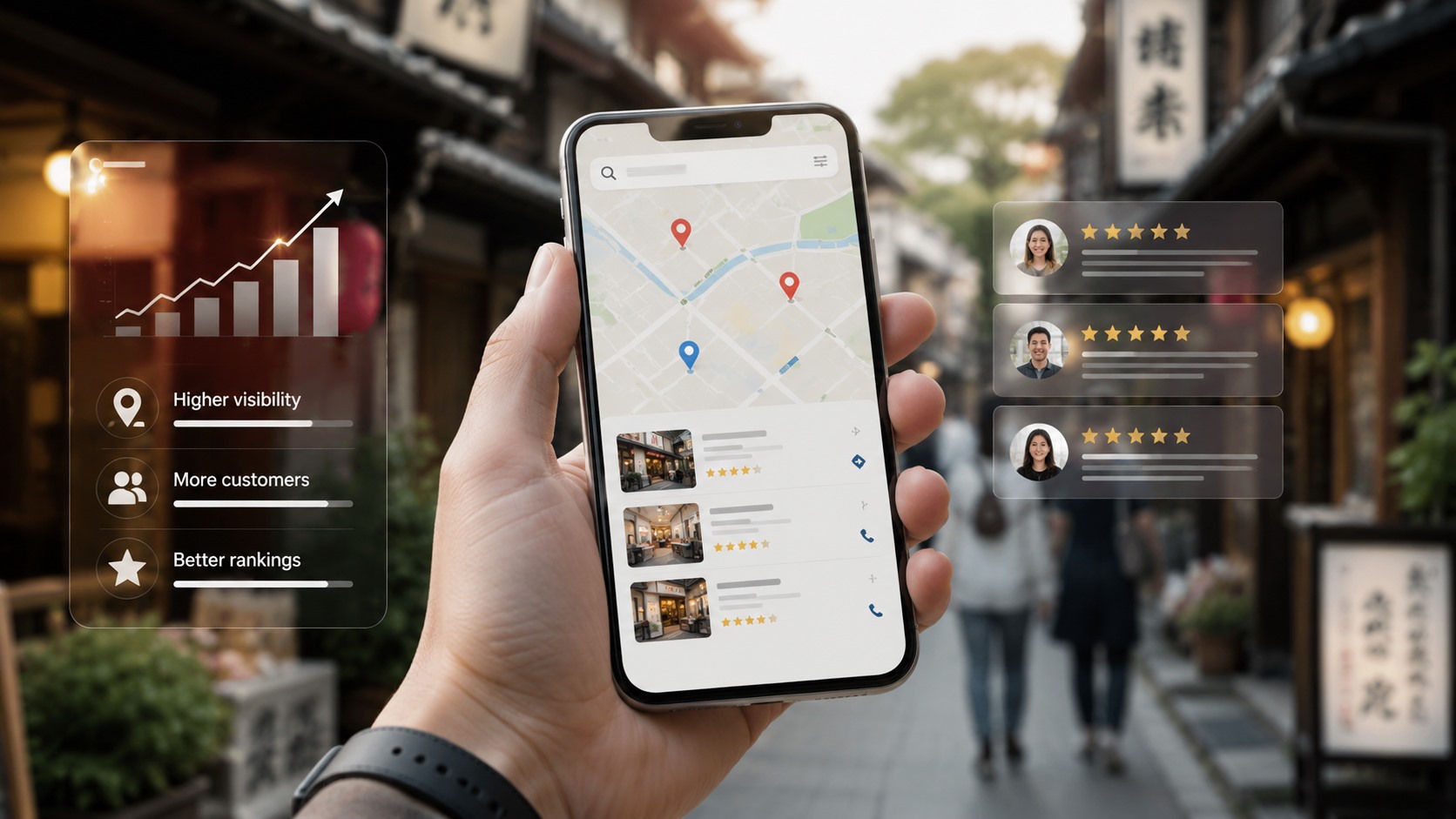MEO・Googleビジネスプロフィール運用代行のイメージ